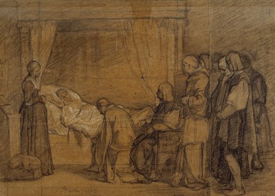 Studie für das Testament von Isabella der Katholischen von Eduardo Rosales